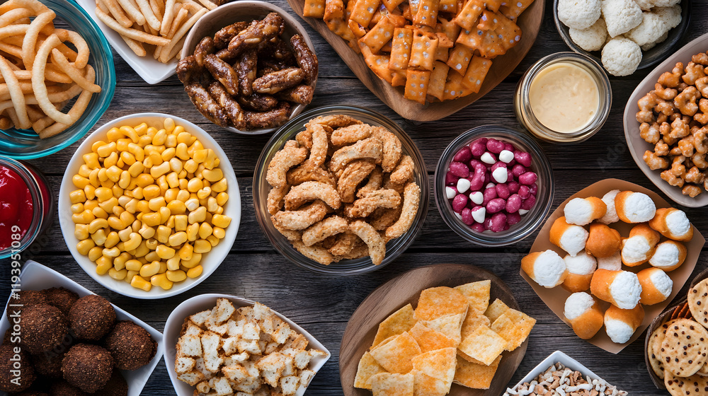 una mesa de madera con platos variados de botana para compartir en ...