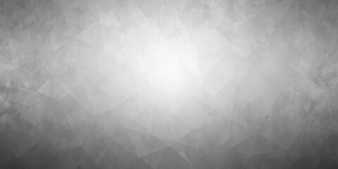 Poster - Abstract grayscale polygonal background with subtle texture and a light central area