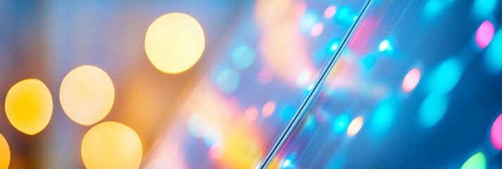 Wall Mural - Bokeh Lights Background, Abstract Blurred Colorful Lights, Festive Illumination And Decoration
