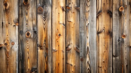Aufkleber - Rustic Weathered Wooden Planks Background Texture Featuring Knots and Grain