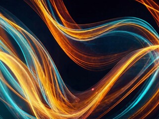 Wall Mural - lines on black.