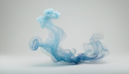 Wall Mural - abstract background of blue smoke 2