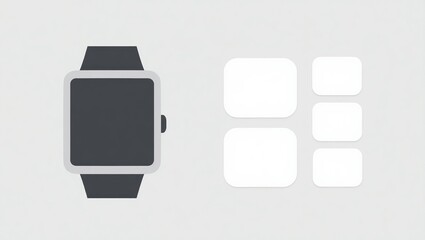 Smartwatch Displaying Blank Application Icons