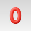 © murniati - 3d Realistic Number Zero vector illustration