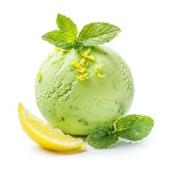 Wall Mural - Refreshing mint and green tea sorbet 