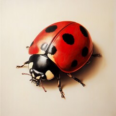 Wall Mural - Ladybug: A Close-Up View of Nature's Tiny Jewel