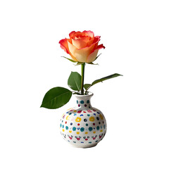 Wall Mural - Rose Flower colorful vase