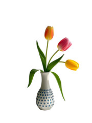 Wall Mural - Tulips Flower colorful long design vase