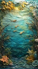 Wall Mural - Submerged Wonders: An Underwater Tapestry of Life