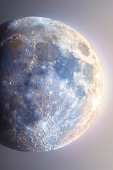 Wall Mural - majestic moon rotating in the vast expanse of space
