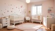 © Alfaro - Pastel Nursery Decor Featuring Cribs and Star Wall Decor