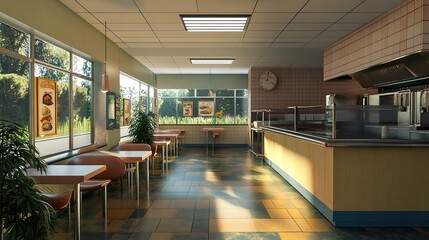 Canvas Print - Retro Diner Interior Design: A Calming Space