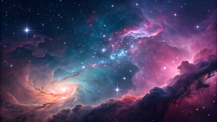 beautiful nebulae and stars in the night sky. supernova background wallpaper