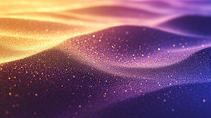 Wall Mural - A gradient sand texture transitioning from gold to purple under soft light