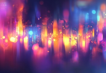 Wall Mural - colorful light patterns create an abstract background with vibrant vertical lines and glowing dots i