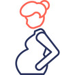 © Littlestar23 - Pregnant line color icon