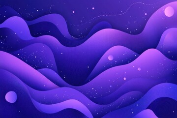 Wall Mural - abstract purple background with flowing blue and pink waves