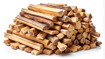 Aufkleber - A Pile of Aromatic Wood Sticks Ready for Burning