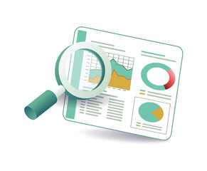 Wall Mural - business development analysis data graphic screen