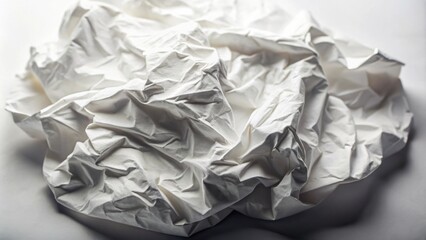Aufkleber - Abstract White Fabric Draped in Soft Folds and Gentle Creases