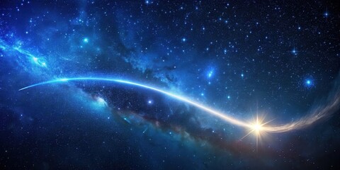 Wall Mural - celestial trail a luminous arc across a vast, star-dusted expanse