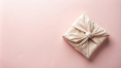Poster - Elegantly Wrapped Gift on a Soft Pink Background