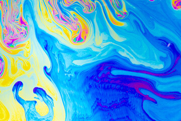 Wall Mural - psychedelic multicolored background abstract. rainbow colors. patterns background. photo macro shot 