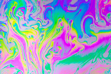 Wall Mural - psychedelic multicolored background abstract. rainbow colors. patterns background. photo macro shot 