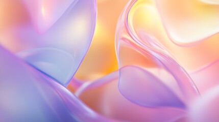 Fototapete - Close-up of an abstract background with fluid, organic shapes and subtle textures, blending soft and vibrant colors for a harmonious and artistic look.
