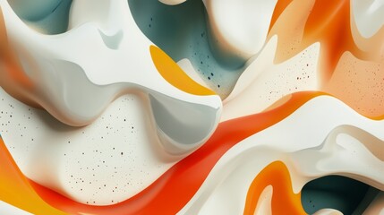 Poster - Close-up of an abstract background with fluid, organic shapes and subtle textures, blending soft and vibrant colors for a harmonious and artistic look.