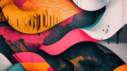 Leinwandbilder - Close-up of a modern graphic with abstract elements and dynamic compositions, highlighting innovative design techniques and creative aesthetics.