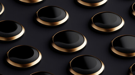 Group of Black and gold buttons design with premium gradient color in elements. Set of Luxury special shapes web IU buttons. and collection of metallic sheen at the center