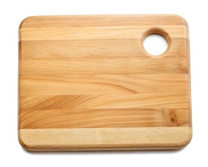 wooden cutting board isolated on a white background