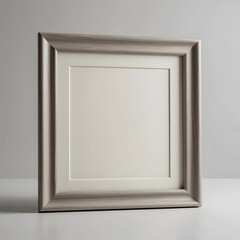 Wall Mural - photo frame mockup, classic wooden frame, isolated background
