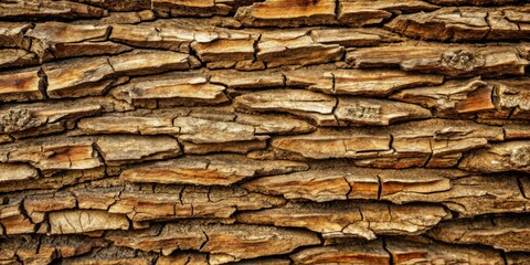 Aufkleber - Intricate Textured Wood Bark Closeup Showing Natural Patterns and Hues