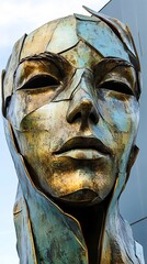 Poster - Abstract Bronze Sculpture: A Modern Masterpiece