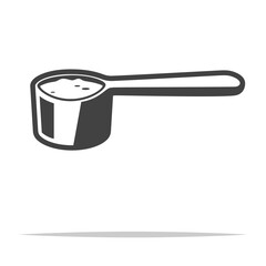 Wall Mural - scoop of milk powder icon transparent vector