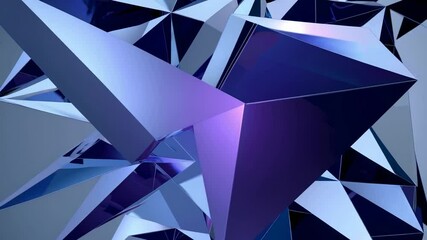 Fototapete - Stunning display of vibrant blue geometric shapes creating a mesmerizing abstract design
