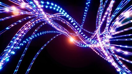 Leinwandbilder - Light trails create mesmerizing patterns during vibrant night event in a urban setting