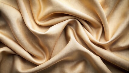 Poster - Softly Draped Gold Fabric Texture with Gentle Folds and a Subtle Sheen