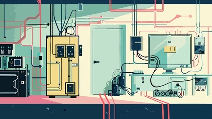 Electric Circuit Software Illustration Vector