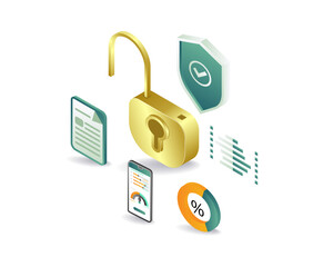 Wall Mural - security performance concept illustration