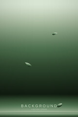 Wall Mural - gradient green room studio vertical background, botanical hue natural color concept, for product dis