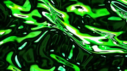 Aufkleber - Exploring the vibrant play of light on green reflective surfaces in nature and art