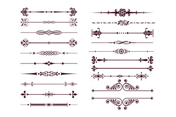 Wall Mural - vintage decorative lines collection