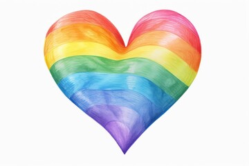 Poster - Heart shape LGBTQ sign backgrounds rainbow white background.