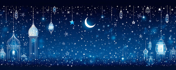 Sticker - Festive Ramadan Night Sky Banner