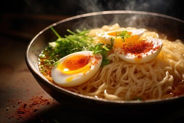 Wall Mural - Ramen food table plate.