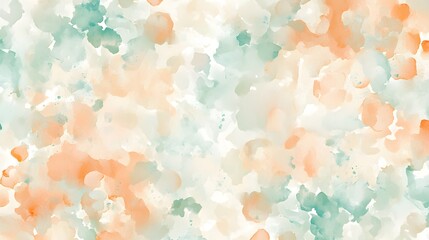 Sticker - Abstract Watercolor Painting in Peach and Mint Greens