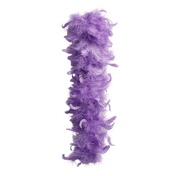vibrant purple feather boa studio setting product fashion accessory transparent background
